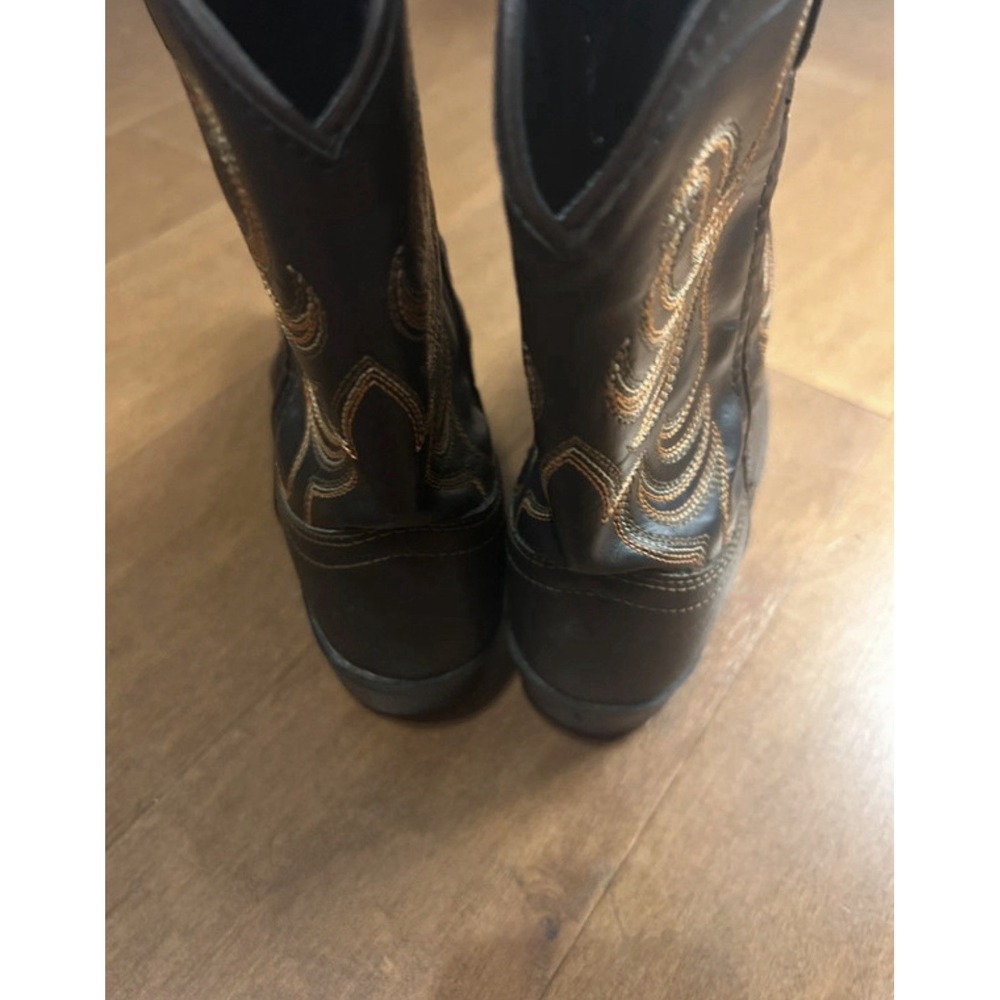 Smoky Mountain Western Boots Boys Monterey Leather Brown Black 1575C - Picture 5 of 7